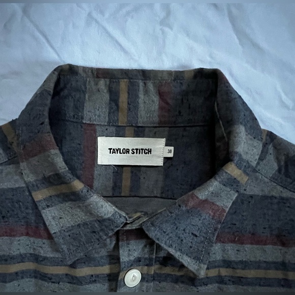 Taylor Stitch Striped Utility Shirt, sz 38 - Picture 2 of 3